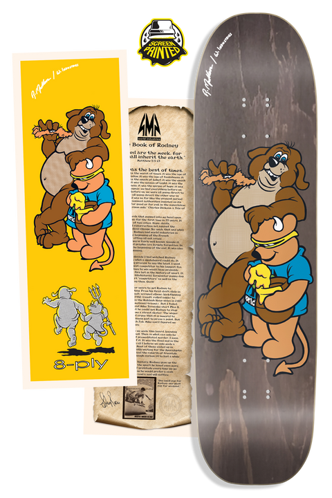 LTD Edition Rodney Mullen Bear Screenprinted Deck - 7.375"