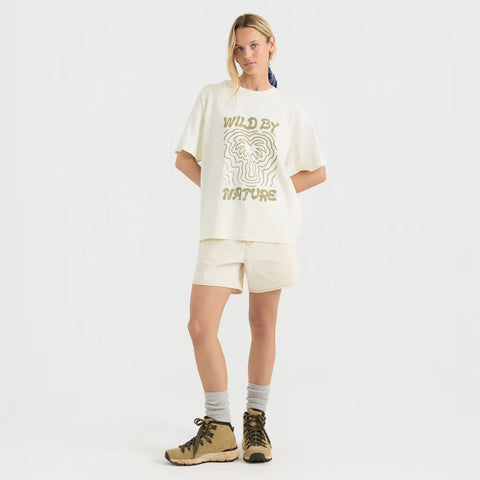 Wild By Nature Oversize Tee - Bone