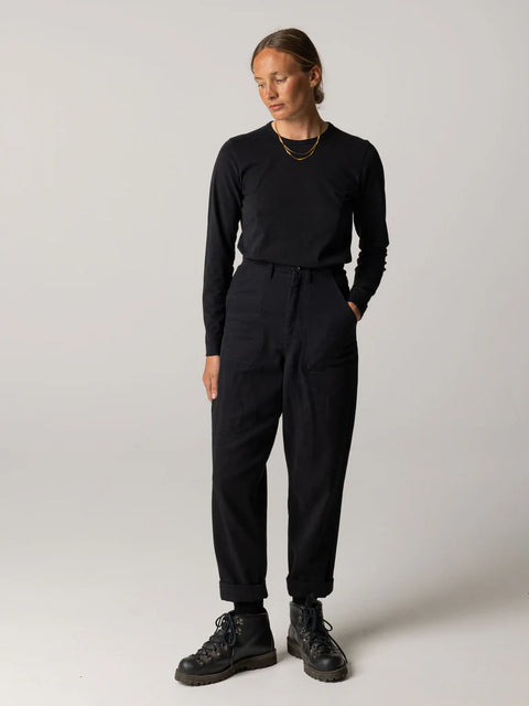 Yarrel Canvas Trouser - Black