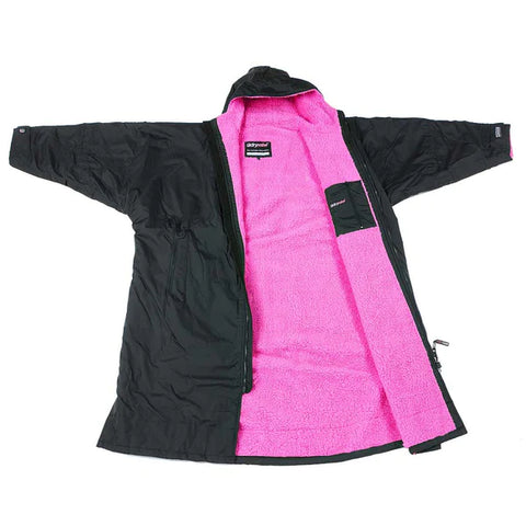 Dryrobe Advance Kids Long Sleeve -Black/Pink