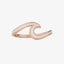 Enameled Wave Ring - Rose Gold