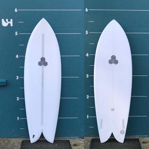 Mikey February "Febs Fish" 5'8" Spinetek White - Futures