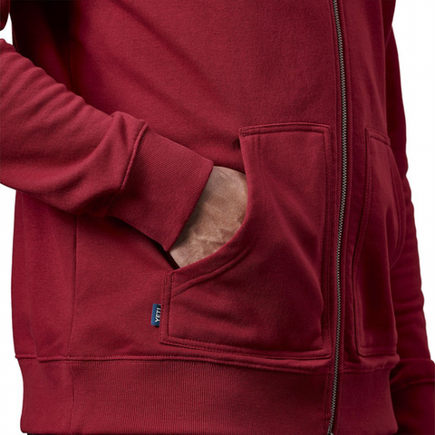 Fleece Hoodie Full Zip - Harvest Red