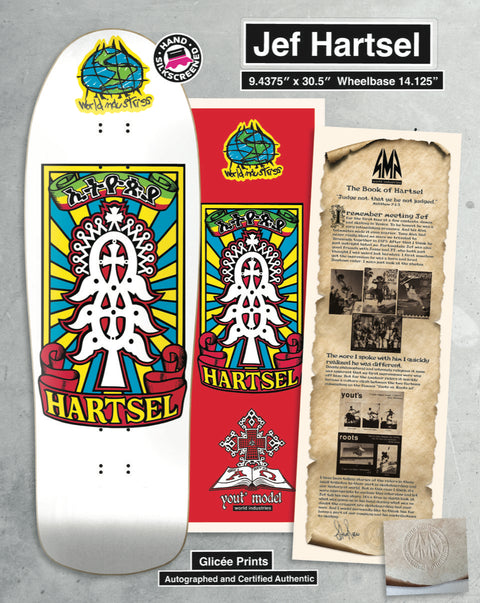 LTD Edition Jeff Hartsel "Yout" Model Screenprinted Deck - 9.4375"
