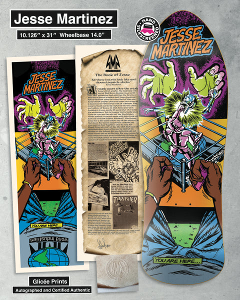 LTD Edition Jesse Martinez "Rock'em Sock'em" Screenprinted Deck - 10.126"