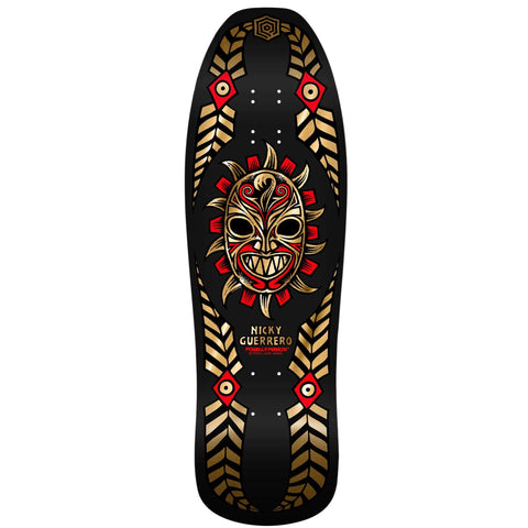 Nicky Guerrero "Mask" Deck Black/Gold Foil - 10 x 31.75
