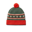 POM Beanie - Green/Orange