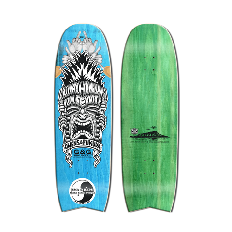 x SMA Skateboards - Bromo Owens & Fukuda "Pool Service" *Ltd Edition of 100* Blue Stain