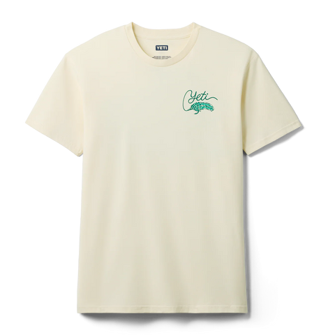 "Tarpon Flies" Shot Sleeve Tee - Ecru