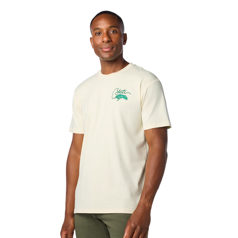 "Tarpon Flies" Shot Sleeve Tee - Ecru