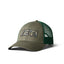 Camo Logo Badge Low Pro Trucker Hat - Olive