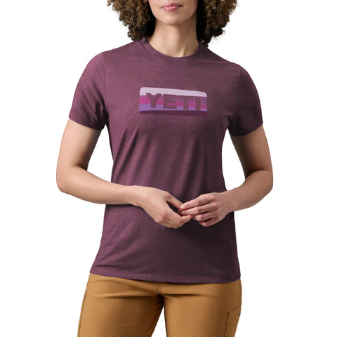 Sunrise Logo Badge T-Shirt - Heather Plum