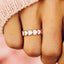 Love Enamel Heart Ring - Rose Gold
