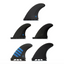 Alpha F6 - 5-Fin Tri-Quad Set - Carbon/Blue