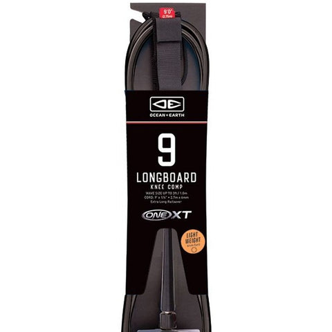 Longboard 9'0" One XT Leash Knee Comp - Black