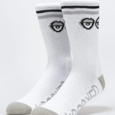 Big Eyes Sock - White/Grey