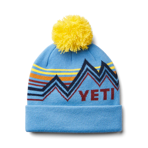 Kids Freestyle Pom Beanie - Blue/Yellow