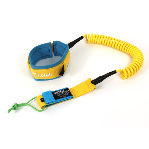 SUP Coiled 9ft Knee Leash - Yellow